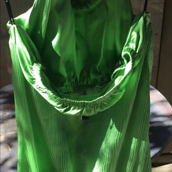 BEBE Silk  & Beaded Neck Top - Picture 8 of 8